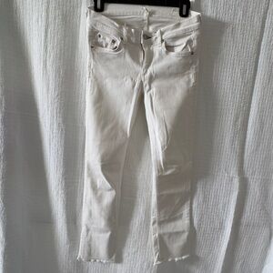 Rag & Bone crop white jeans